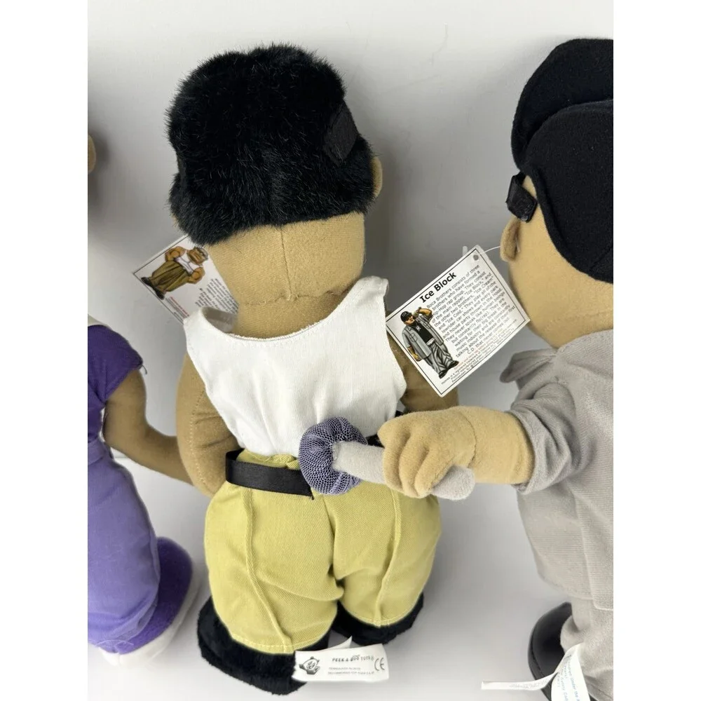 3 VTG Homies Plush Dolls Ice Block/Mr Fit/Fly Gurl W/ Tags / Peek A Boo Toys